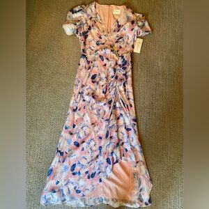 Shoshanna Pink and Blue Floral Long Dress
